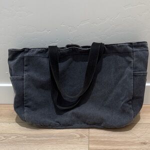 Black Canvas Tote Bag